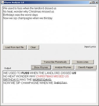 Image 0 for Rhyme Analyzer