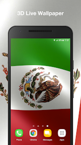 Imagen 2 para 3D Mexico Flag Live Wallp…