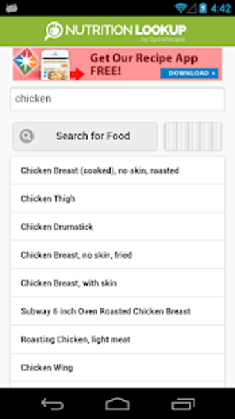 Imagen 2 para Nutrition Lookup - SparkP…