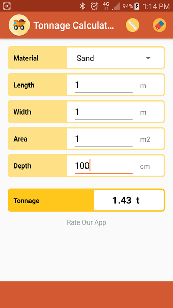 Image 0 for Tonnage Calculator
