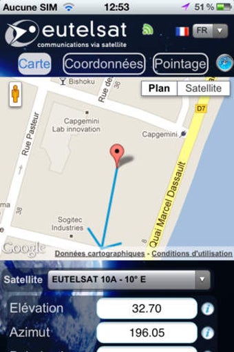 Image 0 for Eutelsat satellite finder