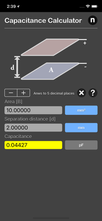 Image 1 for Capacitance Calculator