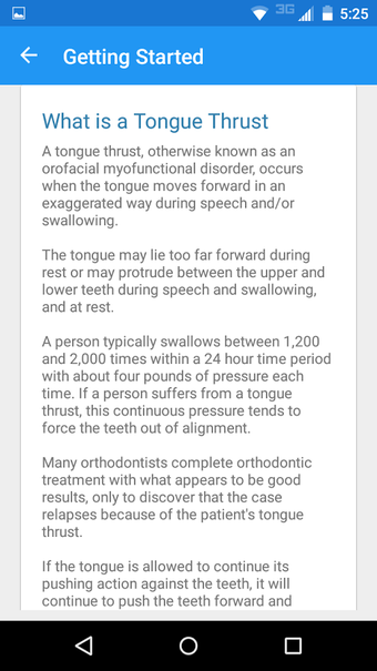 Imagen 2 para Tongue Thrust Therapy