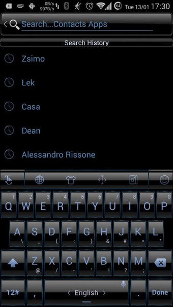 Imagen 0 para Theme TouchPal Frame Blue