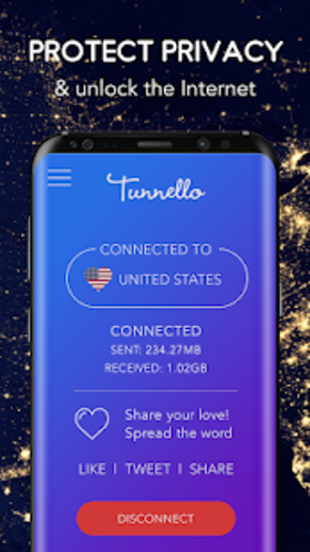 Imagen 2 para Tunnello VPN - Unblock In…