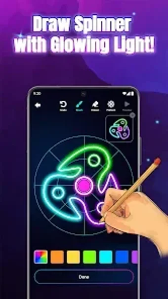Image 0 for Glow Spinner: Finger Draw…