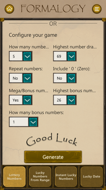 Imagen 1 para Formalogy Lucky Numbers &…