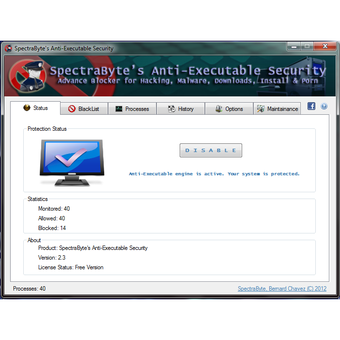 Image 0 for SpectraByte Anti-Executab…