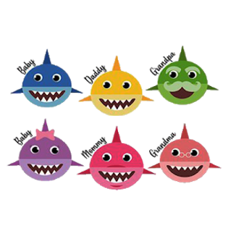 Image 2 for Stickers Daddy Shark : Wa…