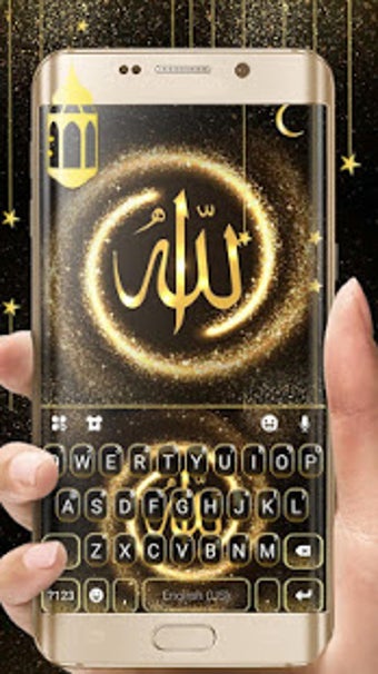 Imagen 0 para Gold Glitter Allah Keyboa…