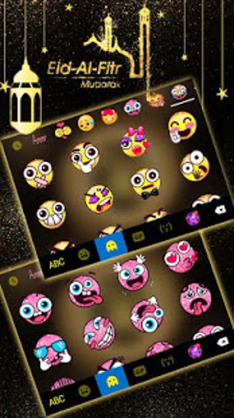 Imagen 3 para Gold Glitter Allah Keyboa…