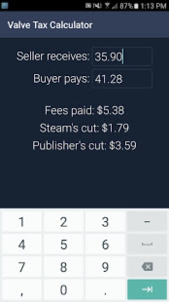 Image 0 for Valve Tax Calculator