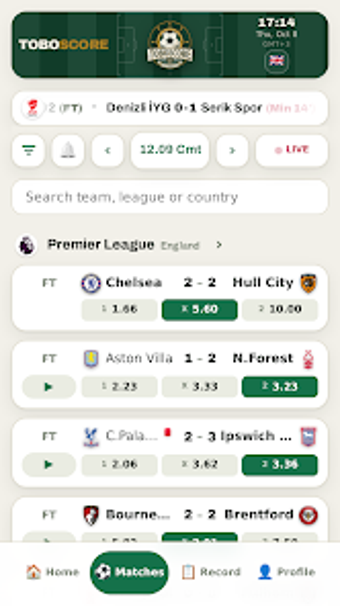 Imagen 0 para TOBOSCORE: Live Scores  T…
