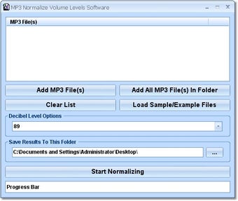 Imagen 0 para MP3 Normalize Volume Leve…