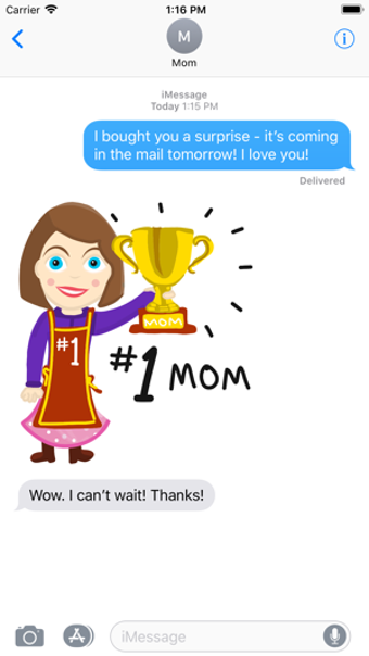 Image 2 for #1 Mom Stickers