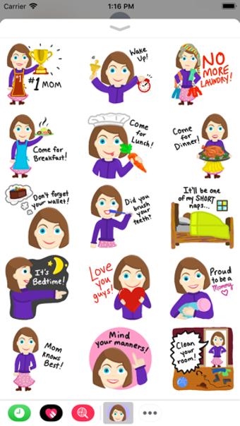 Image 1 for #1 Mom Stickers