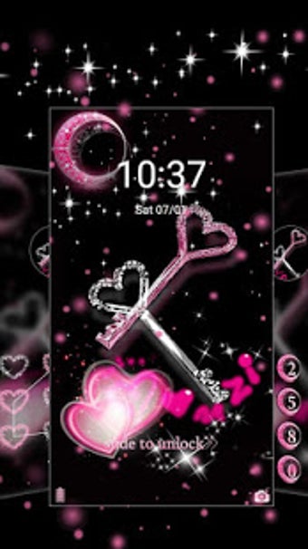 Image 3 for Glitter Love Diamond Key …