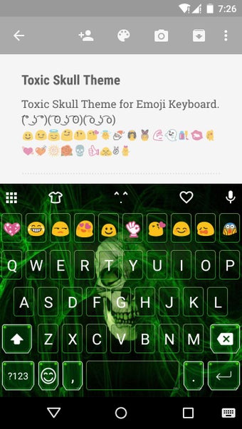 Imagen 2 para Toxic Skull Emoji Keyboar…