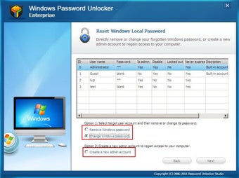 Imagen 0 para Windows Password Unlocker…