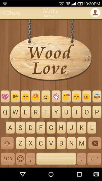 Image 1 for Wood Love Emoji Keyboard …
