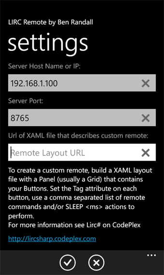 Imagen 1 para LIRC Remote for Windows 1…