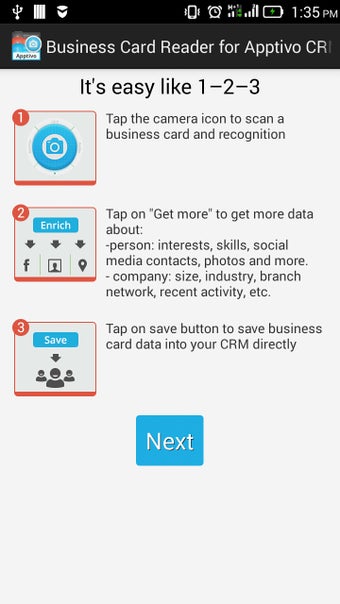 Imagen 7 para Business Card Reader Appt…