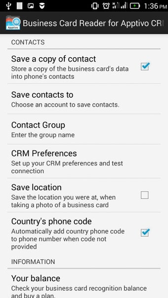 Imagen 2 para Business Card Reader Appt…
