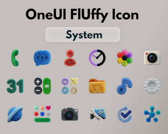 Image 0 for OneUI Fluffy Icons