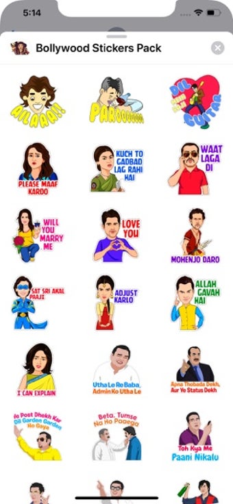 Image 0 for Bollywood Stickers Pack