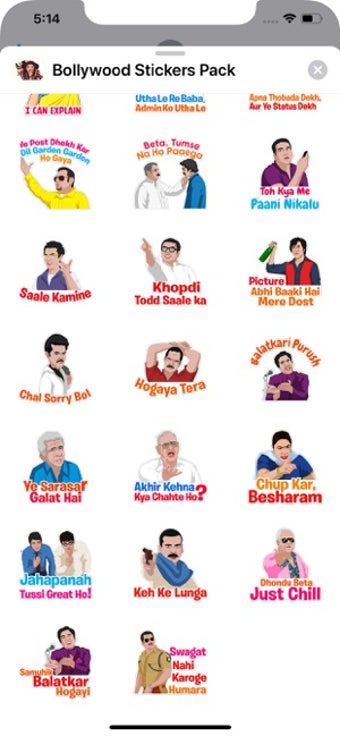Image 2 for Bollywood Stickers Pack
