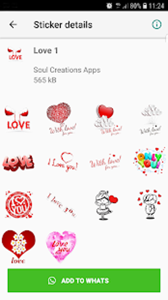 Imagen 1 para WAStickerApps Amor Sticke…