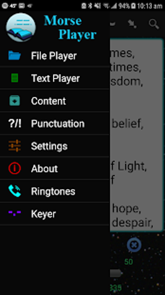Imagen 1 para Morse Player Free