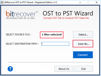 Image 2 for BitRecover OST to PST Wiz…