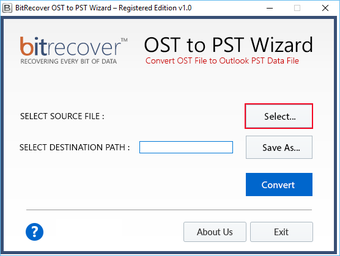 Image 0 for BitRecover OST to PST Wiz…