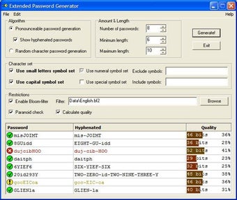 Imagen 0 para Extended Password Generat…