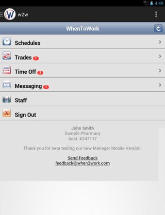Image 0 for w2w : WhenToWork Mobile A…
