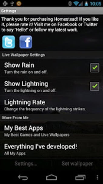 Image 1 for Farm in Thunderstorm Wall…