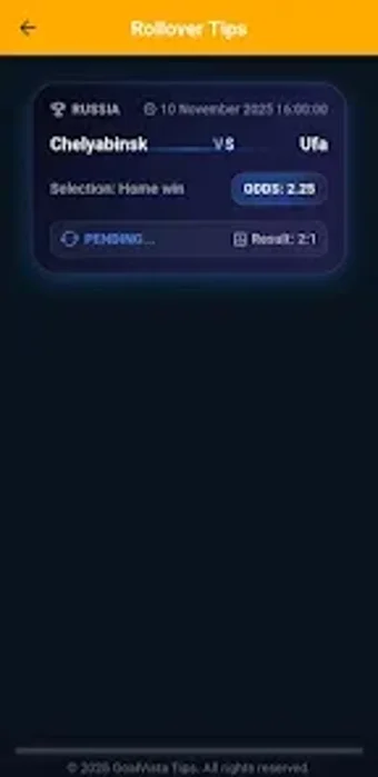 Image 0 for GoalVista Tips