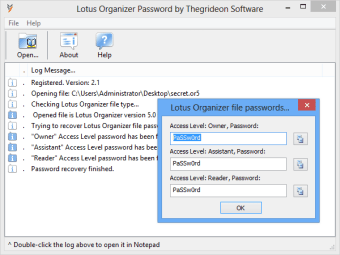 Image 0 for Lotus Organizer Password