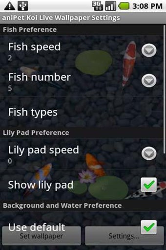 Imagen 4 para aniPet Koi Live Wallpaper