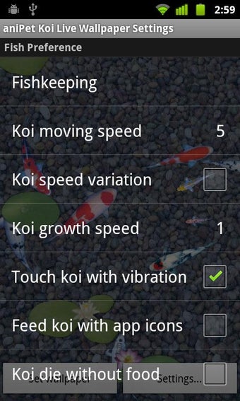 Imagen 3 para aniPet Koi Live Wallpaper