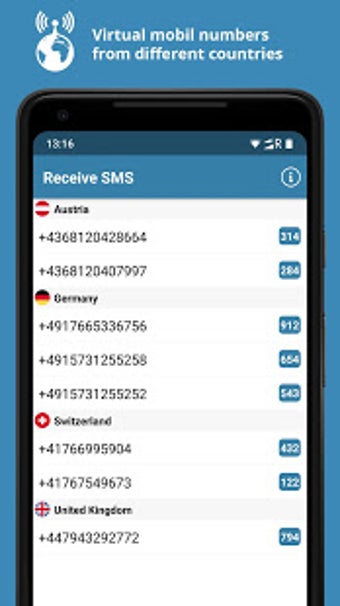 Image 1 for Receive SMS -  Virtual nu…