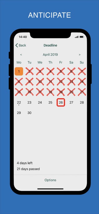 Image 0 for Cross out calendars