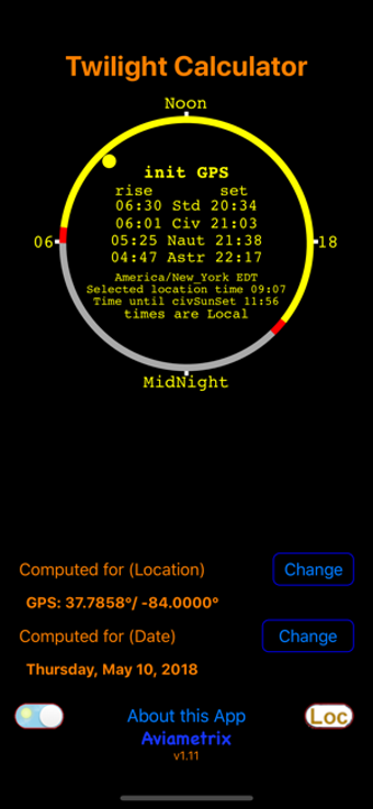 Image 0 for Civil Twilight Calculator
