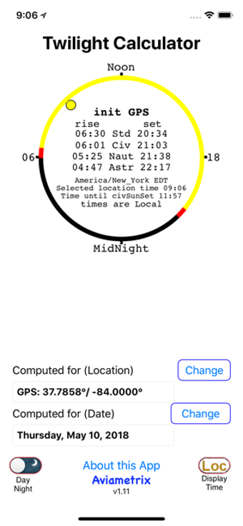 Image 2 for Civil Twilight Calculator