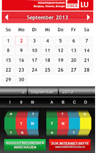 Image 0 for IG BCE Schichtkalender BA…