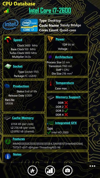 Image 2 for CPU Database for Windows …