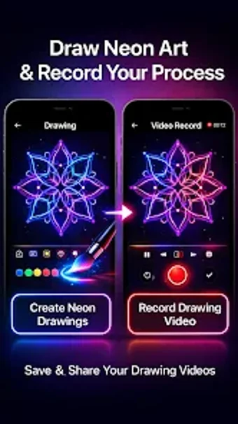 Imagen 0 para Neon Draw Recorder: Glow …