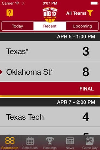 Image 0 for Big 12 Baseball Schedules…