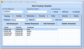 Image 0 for Excel Employee Shift Sche…